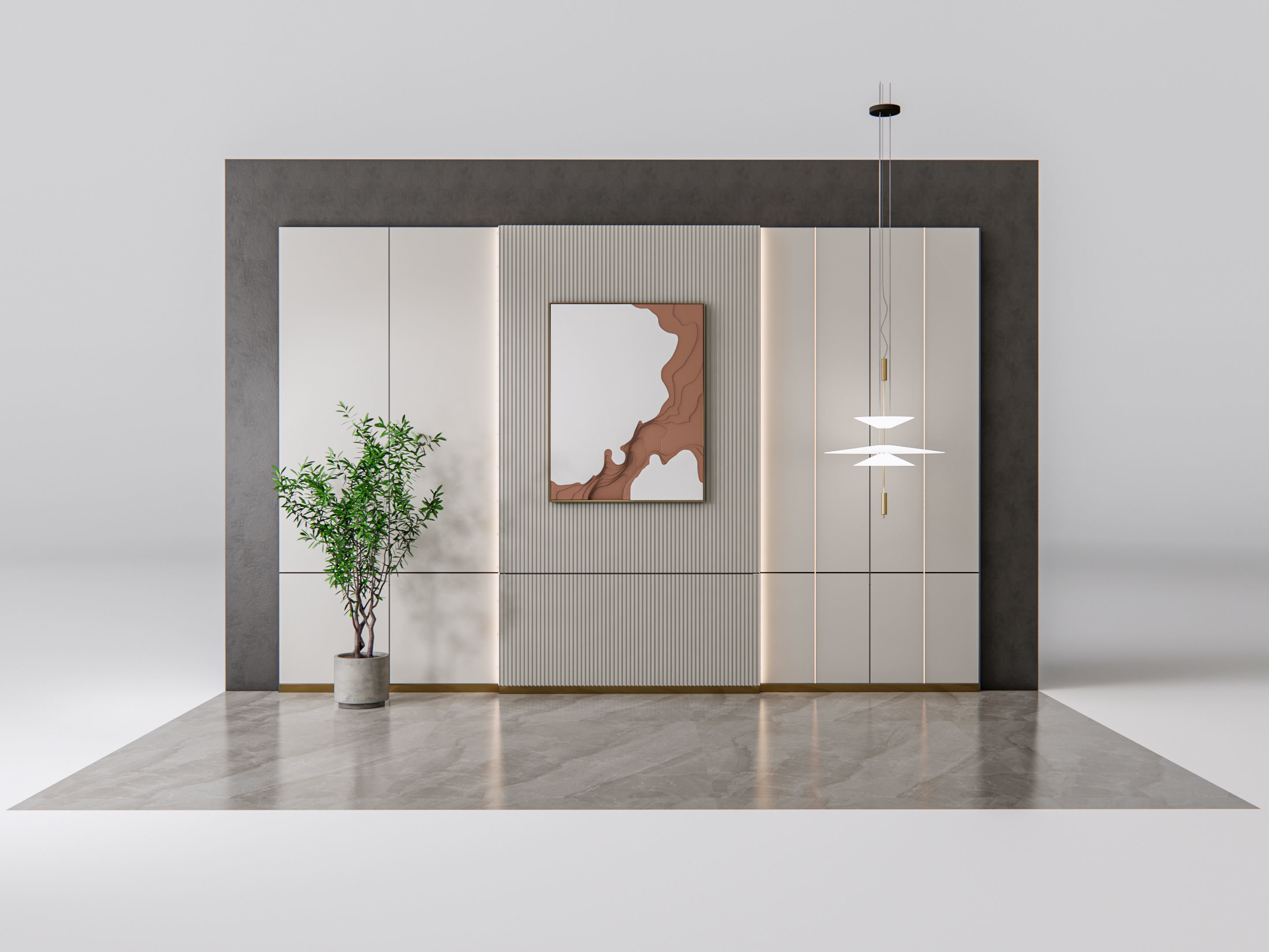 Decorative Wall Panel 3D wall panel 3d panel Backdrop 2 3D model_1