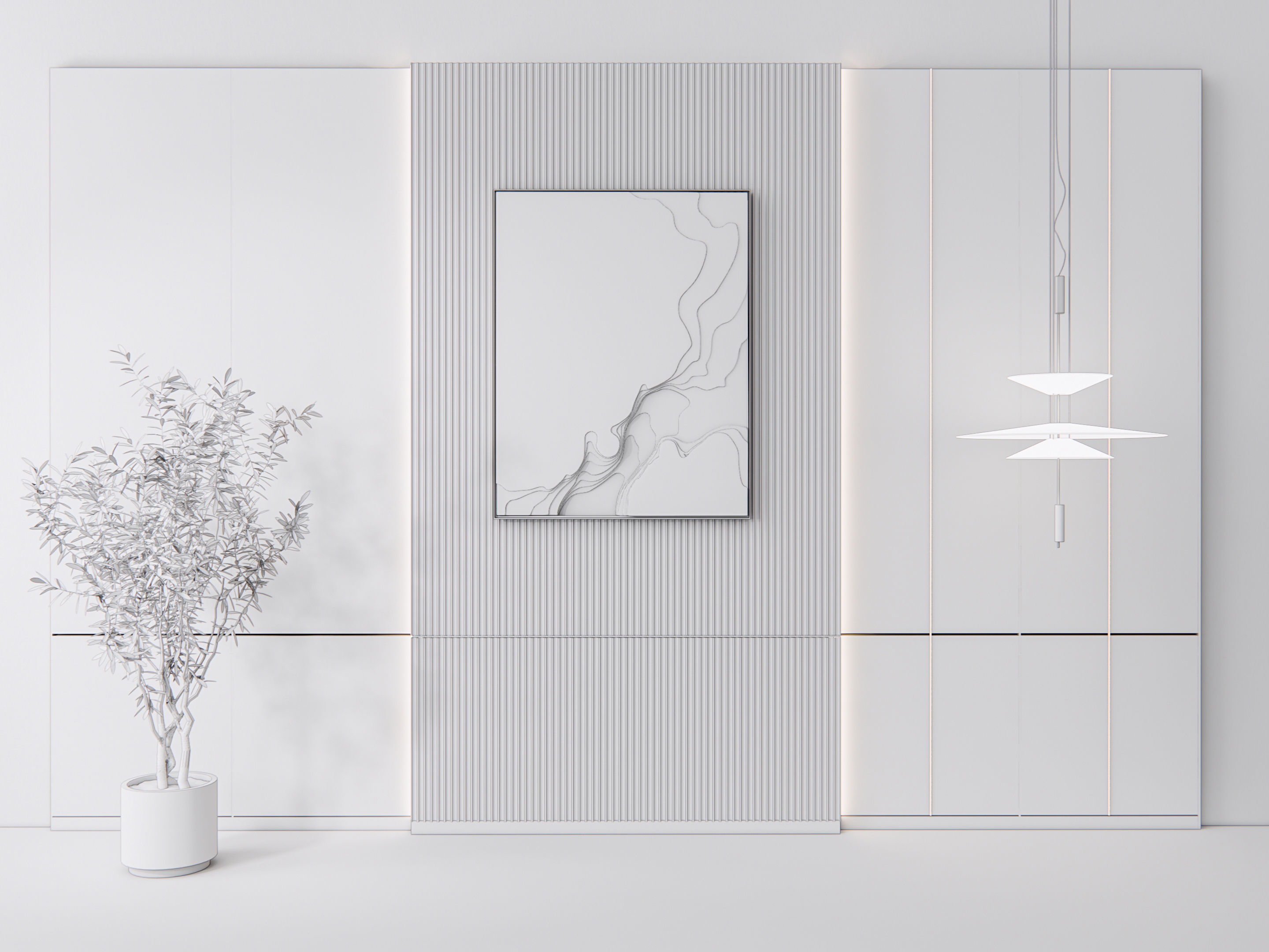 Decorative Wall Panel 3D wall panel 3d panel Backdrop 2 3D model_12