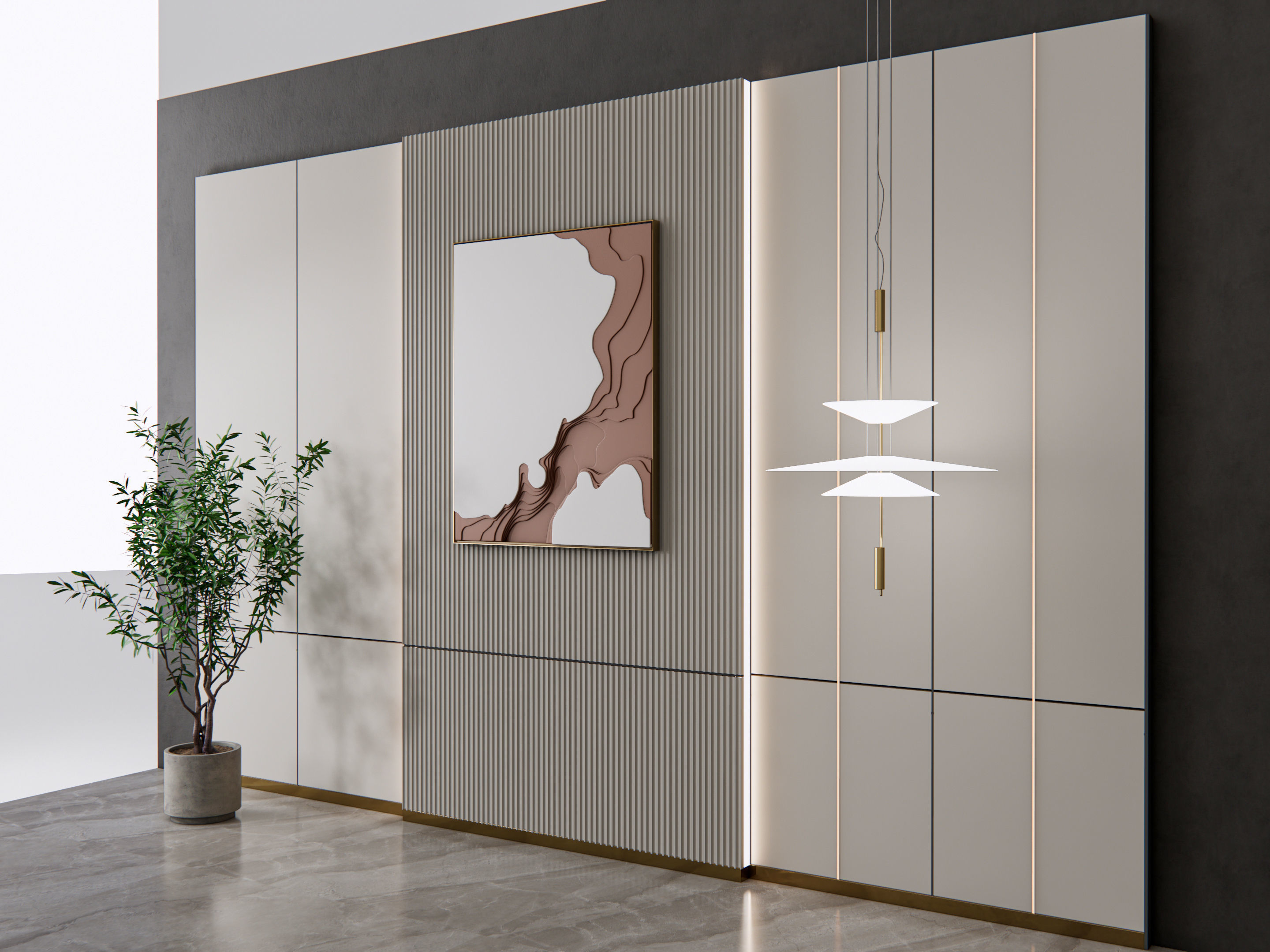 Decorative Wall Panel 3D wall panel 3d panel Backdrop 2 3D model_4