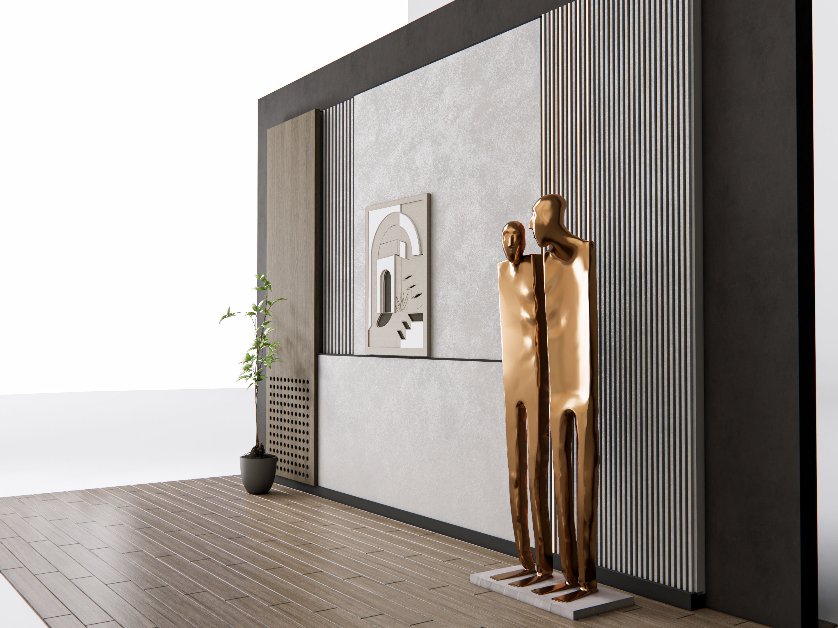 Decorative Wall Panel 3D wall panel 3d panel Backdrop 3  3D model_3