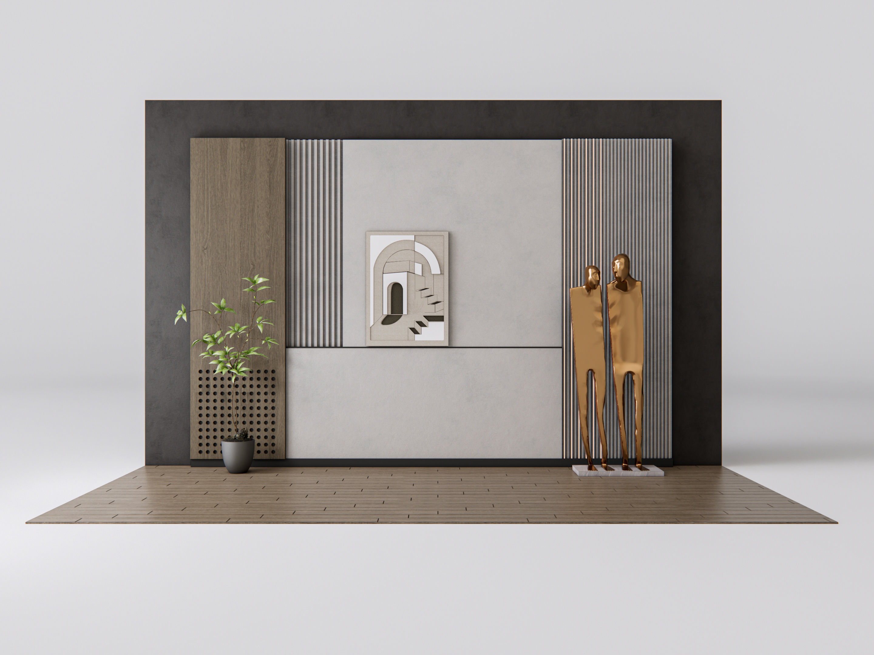 Decorative Wall Panel 3D wall panel 3d panel Backdrop 3  3D model_1