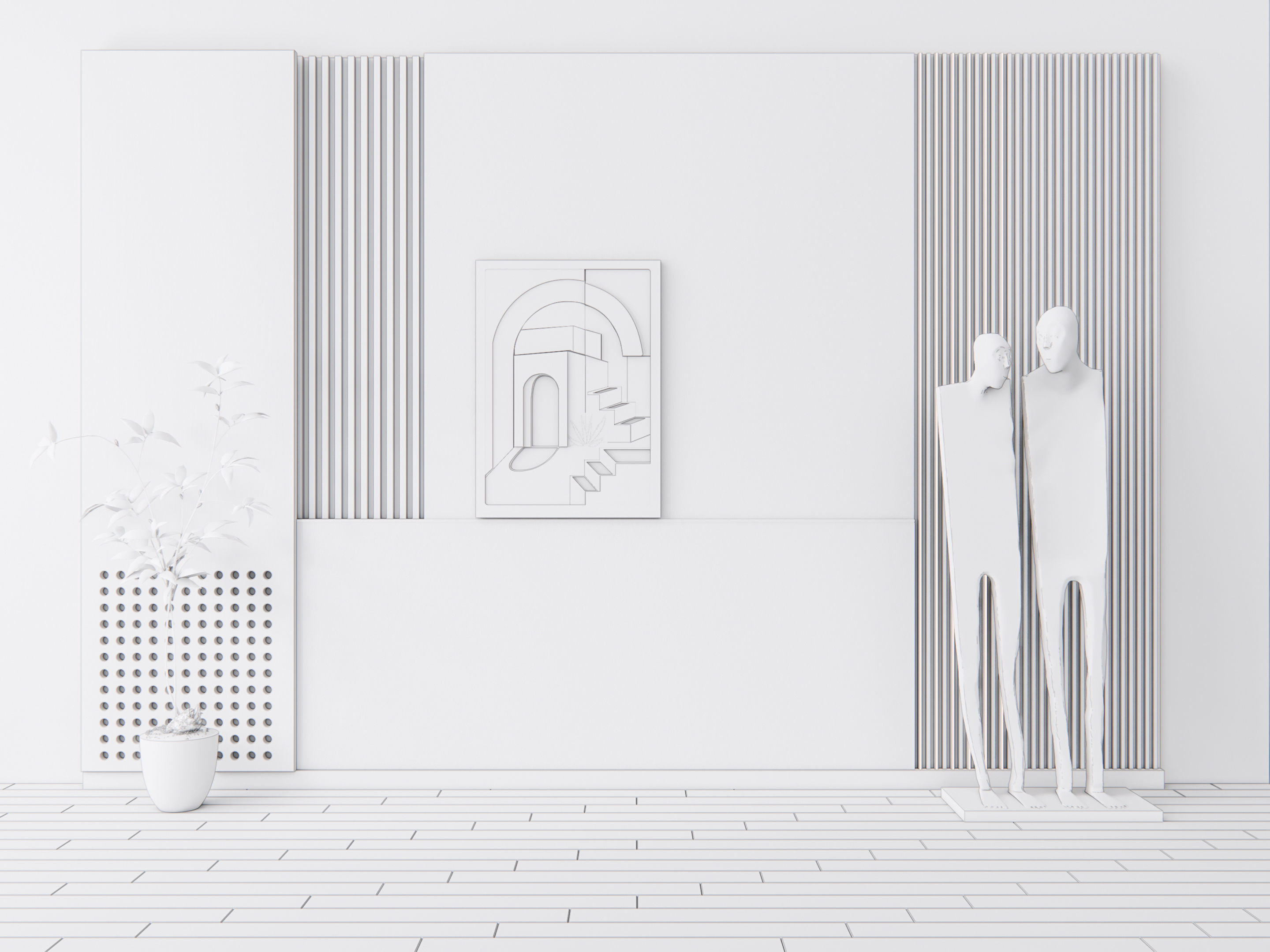 Decorative Wall Panel 3D wall panel 3d panel Backdrop 3  3D model_9