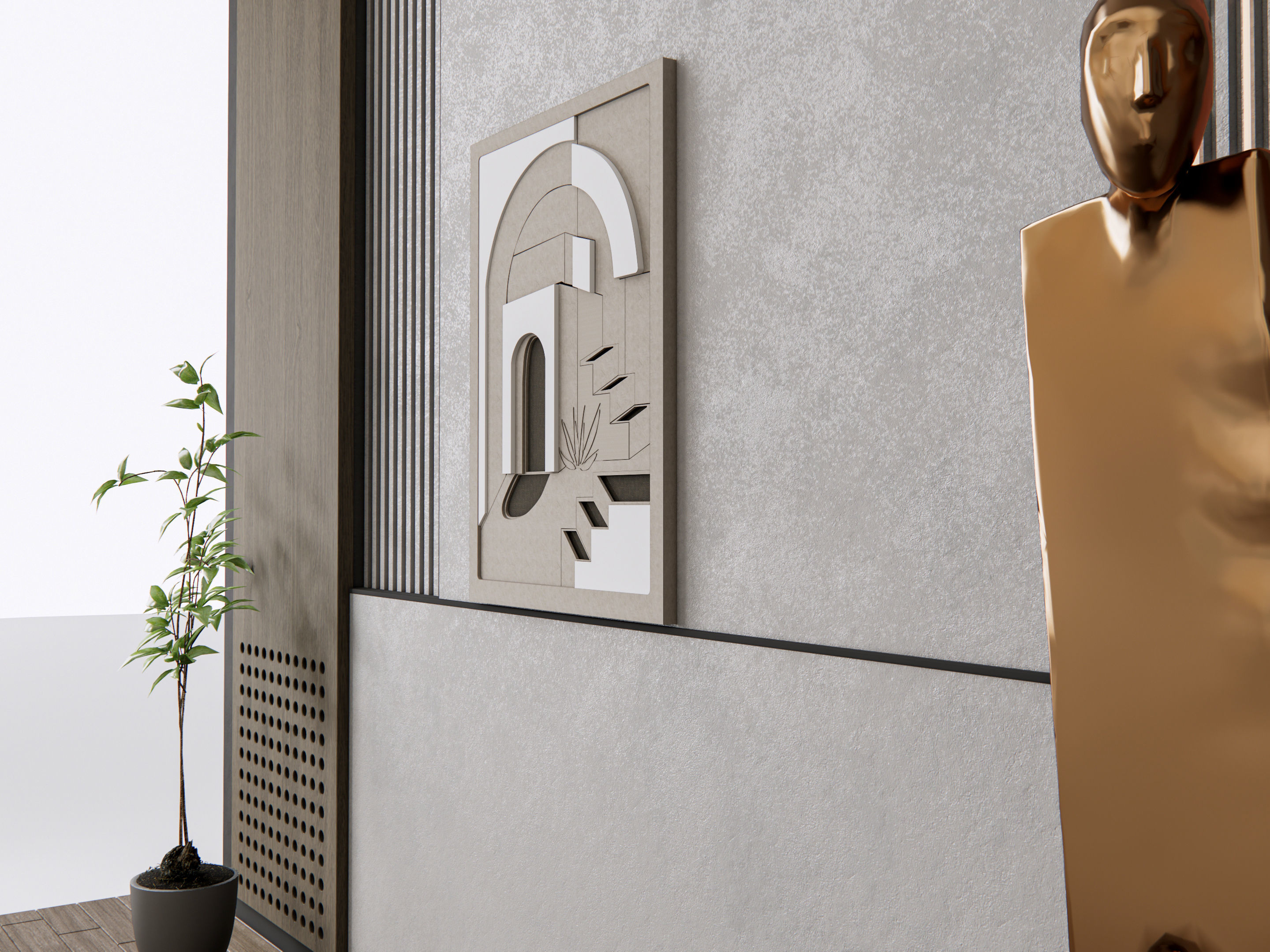 Decorative Wall Panel 3D wall panel 3d panel Backdrop 3  3D model_7