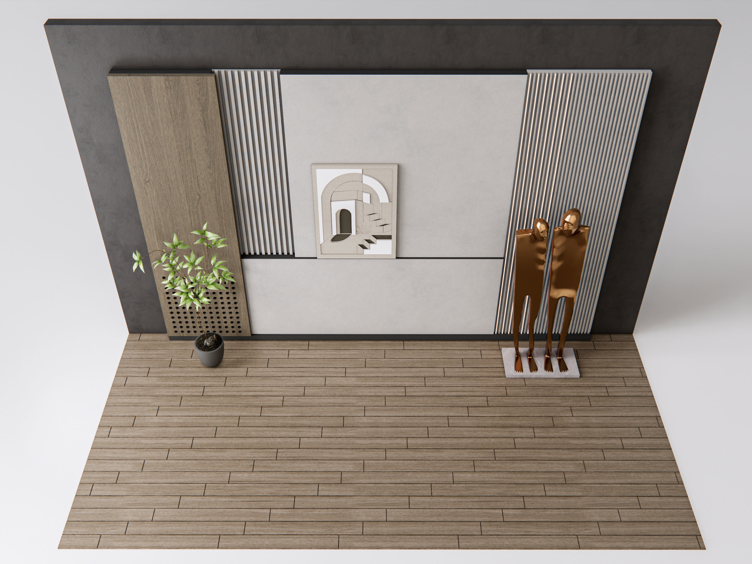 Decorative Wall Panel 3D wall panel 3d panel Backdrop 3  3D model_6