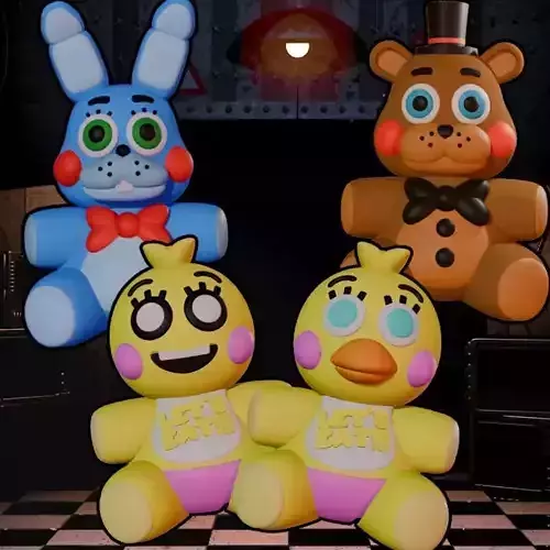kit of FNAF plush 3D print model