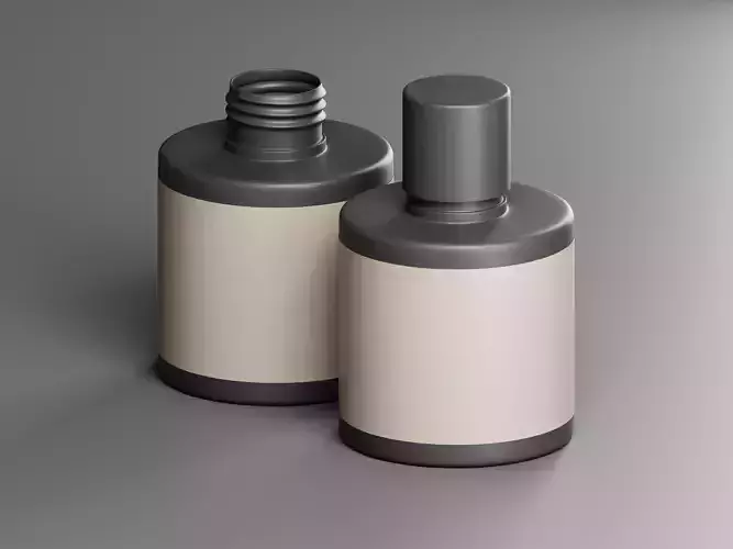 Cosmetic Plastic Bottle 3D Model