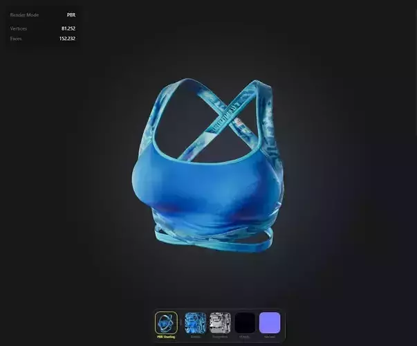 Blue camouflage top PBR 4k