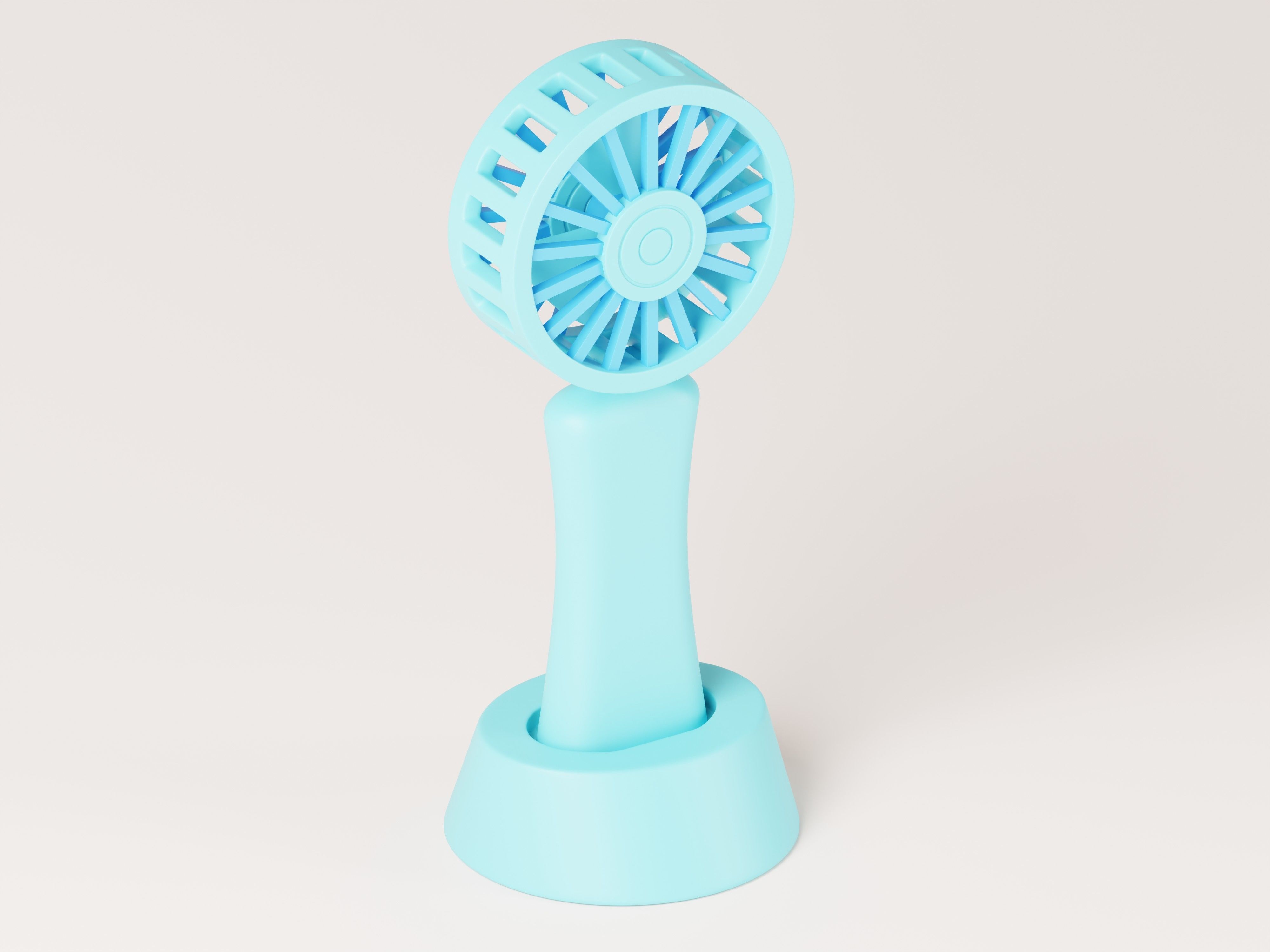 Portable Cooling Fan 3D Model Low-poly 3D model_4