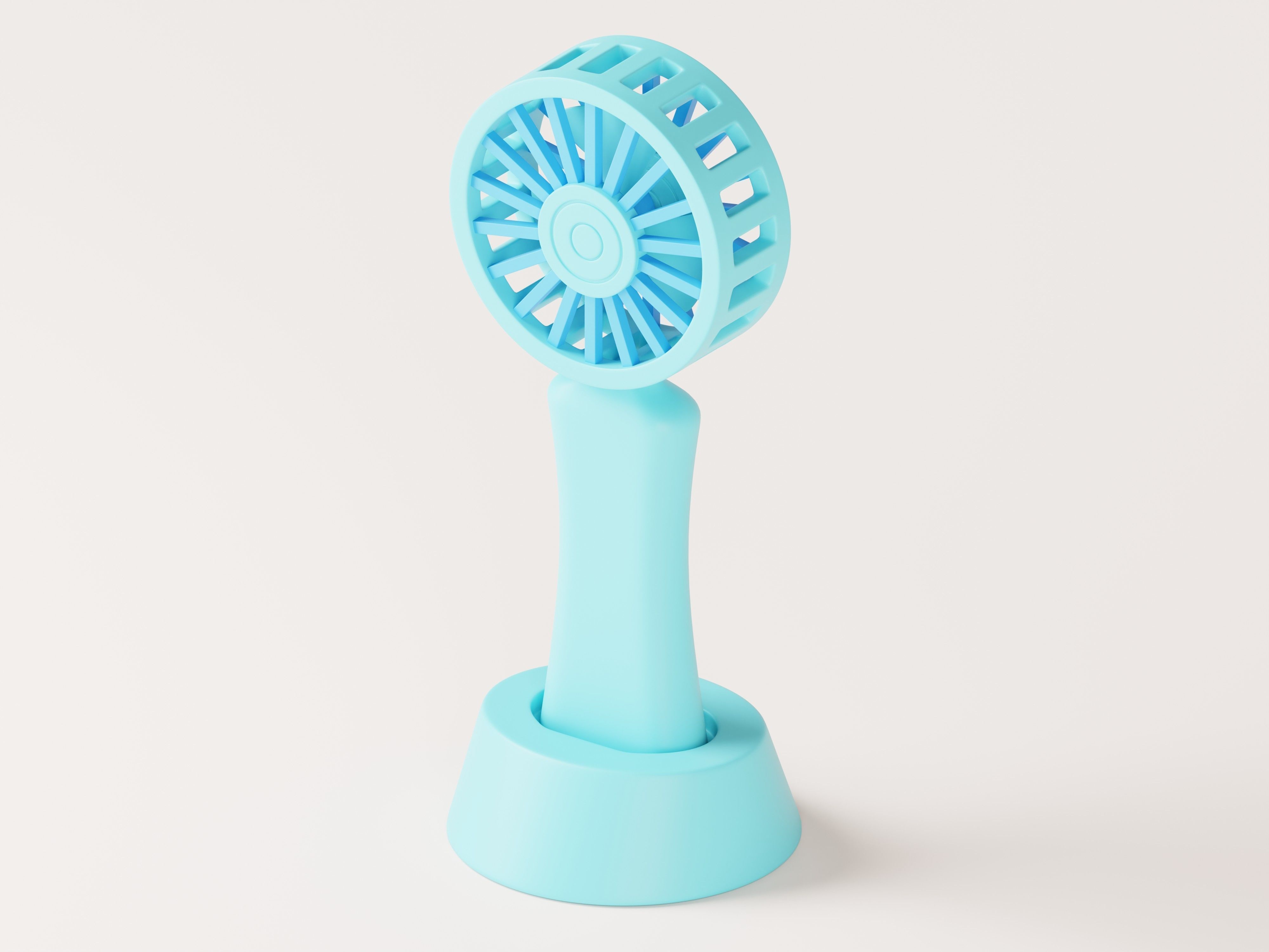 Portable Cooling Fan 3D Model Low-poly 3D model_3