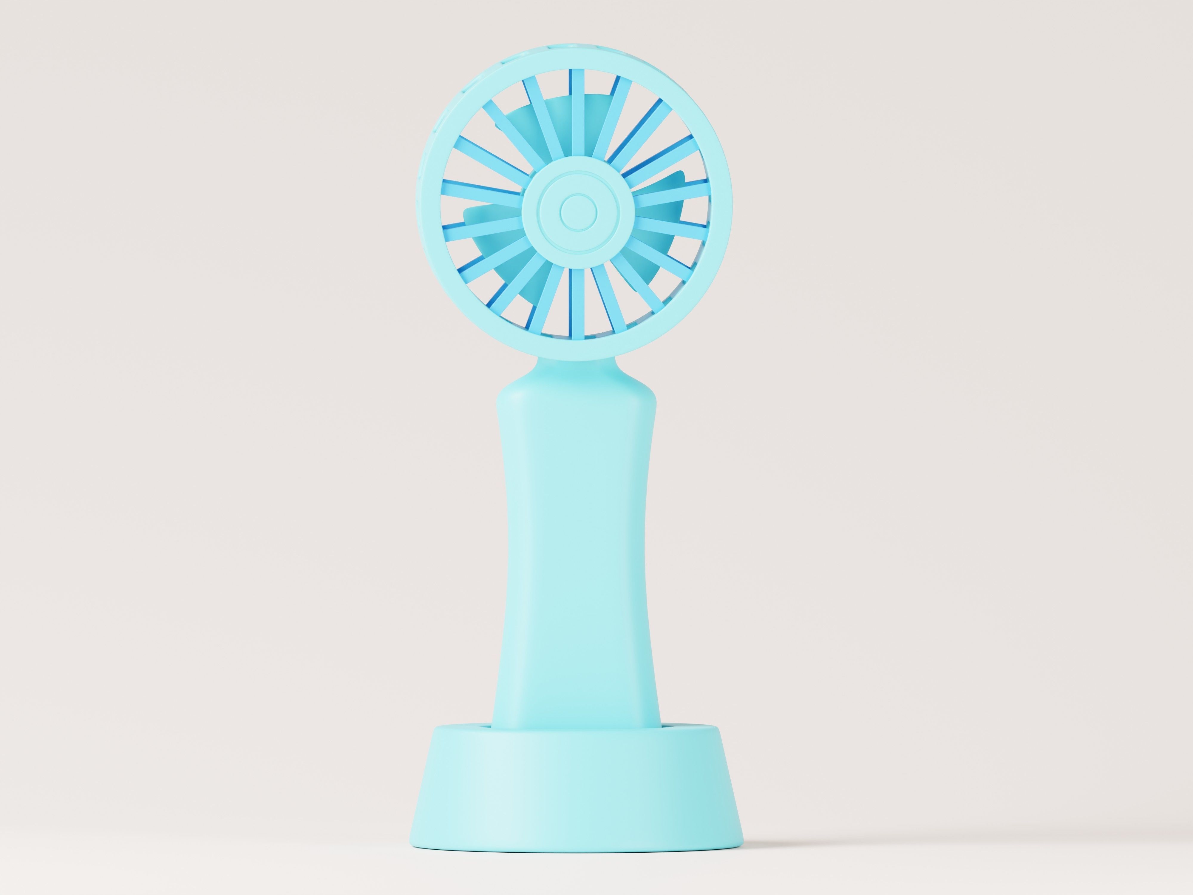 Portable Cooling Fan 3D Model Low-poly 3D model_1