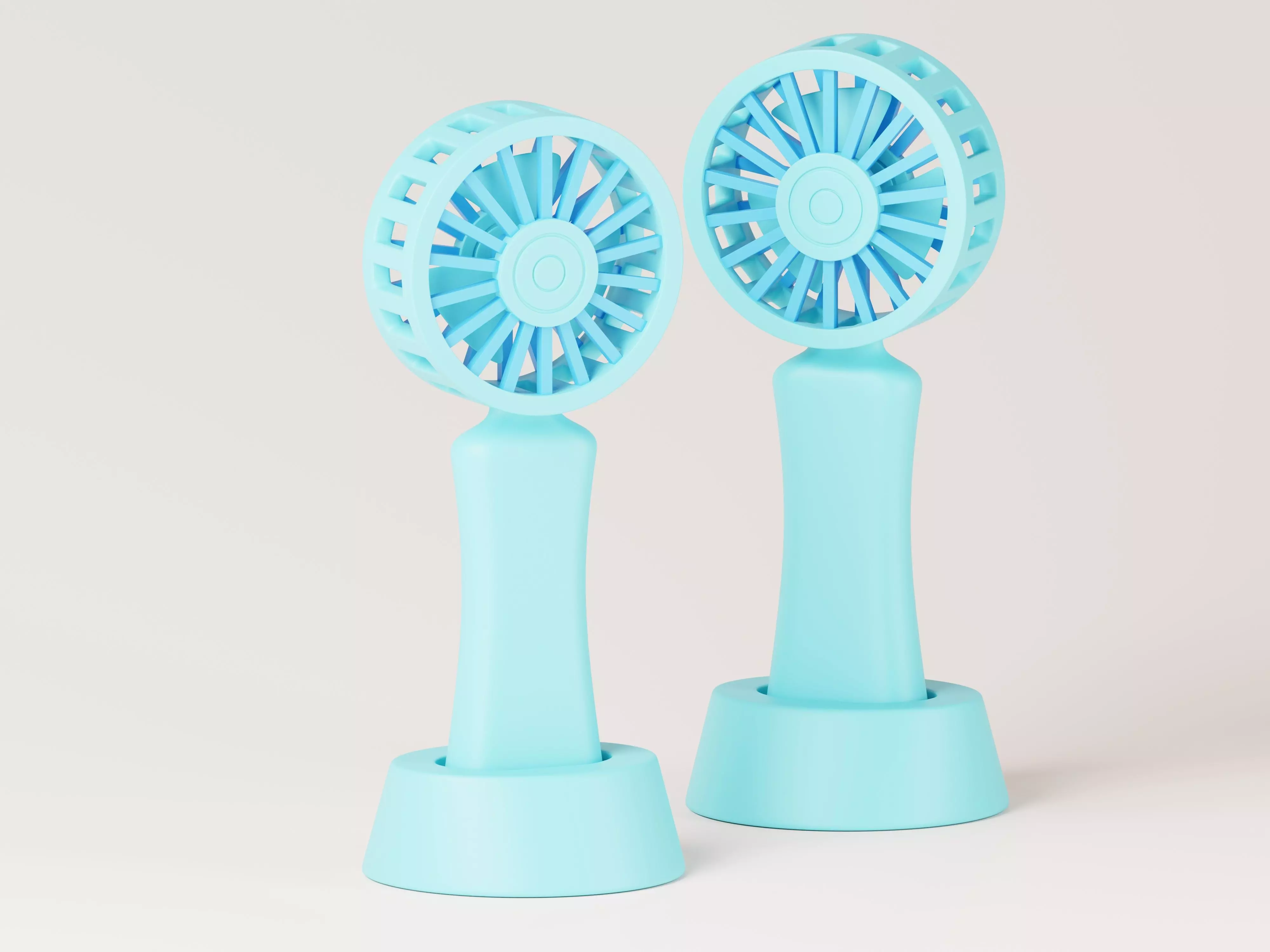 Portable Cooling Fan 3D Model Low-poly 3D model_0