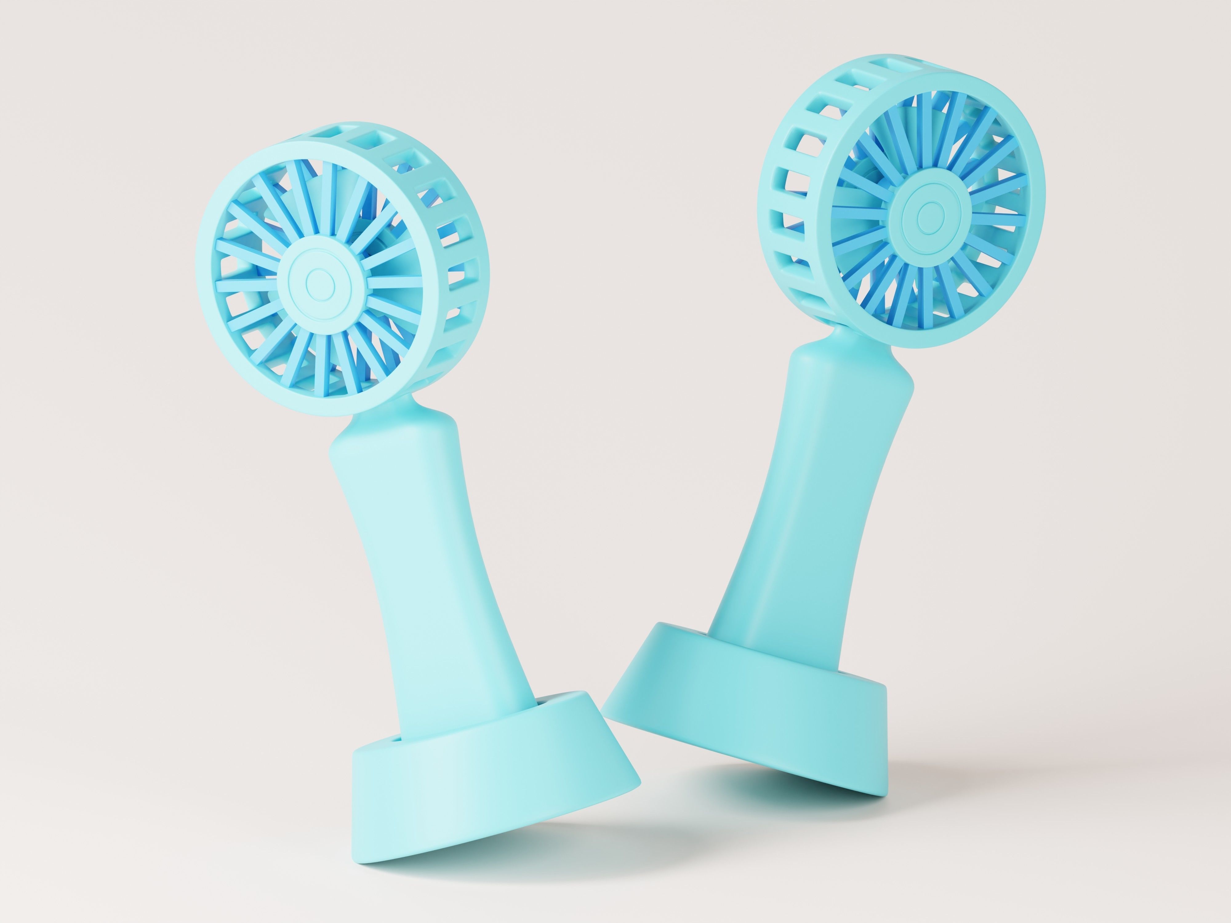 Portable Cooling Fan 3D Model Low-poly 3D model_9