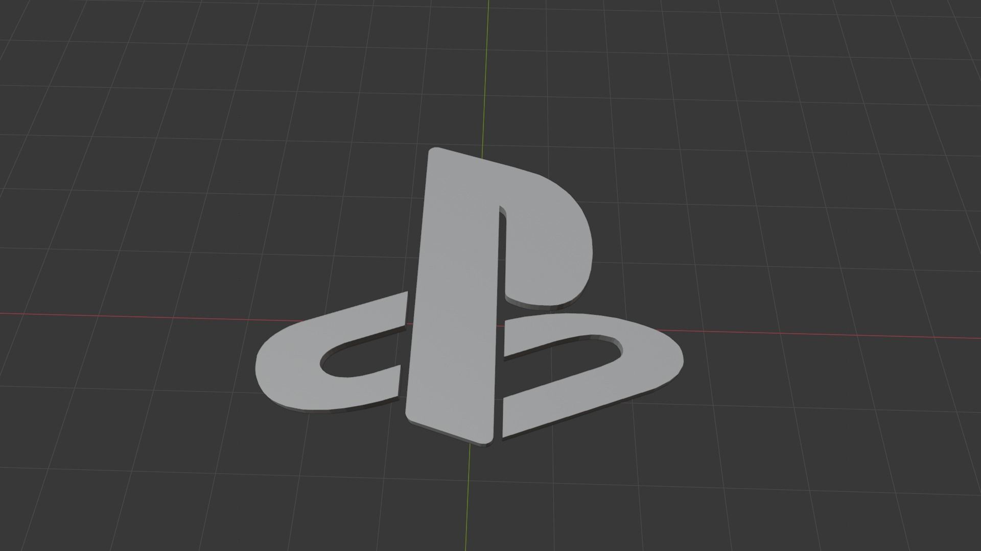 PlayStation logo 3d model 3D model_1