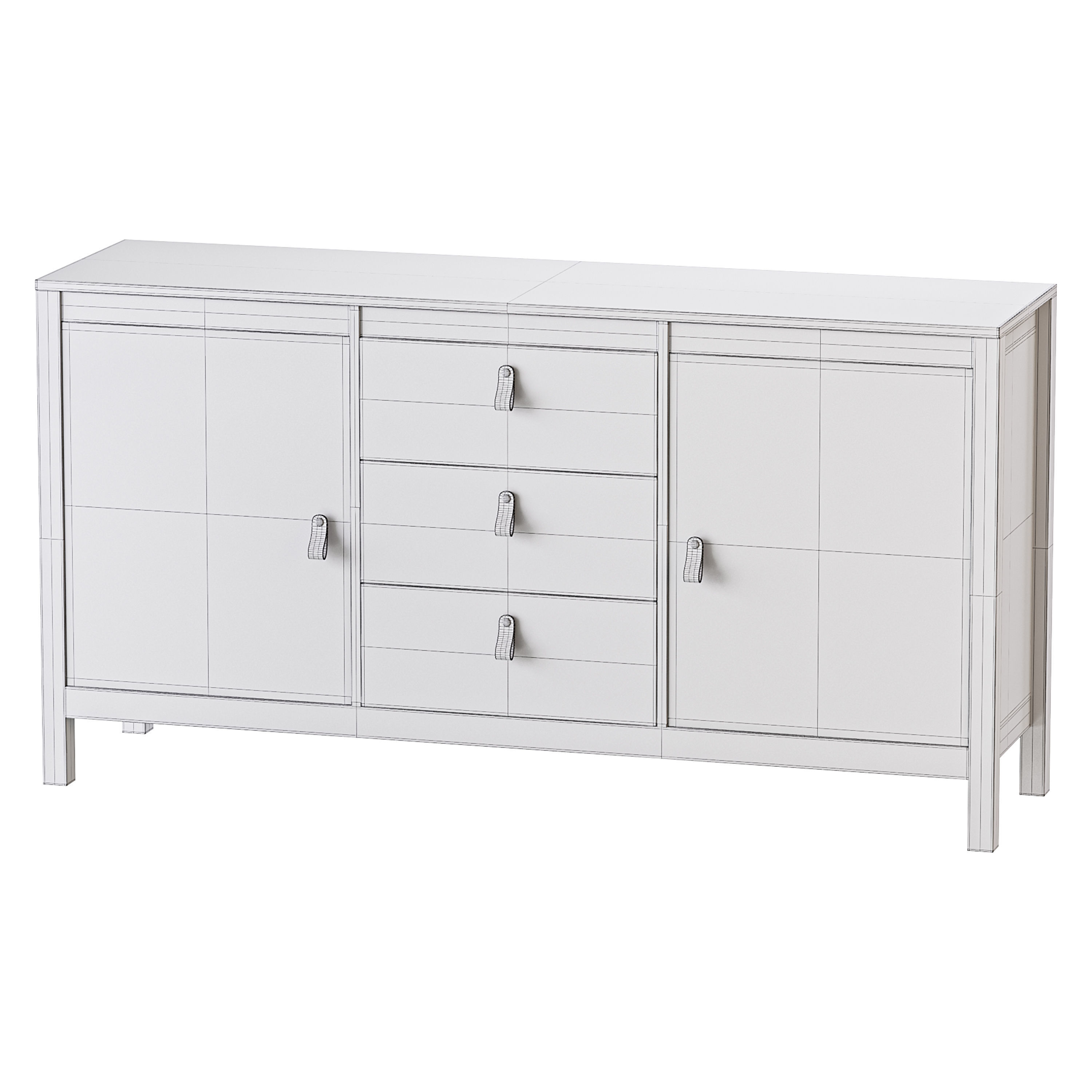 Mcintyre Wide 3 Drawer Sideboard 3D model_16