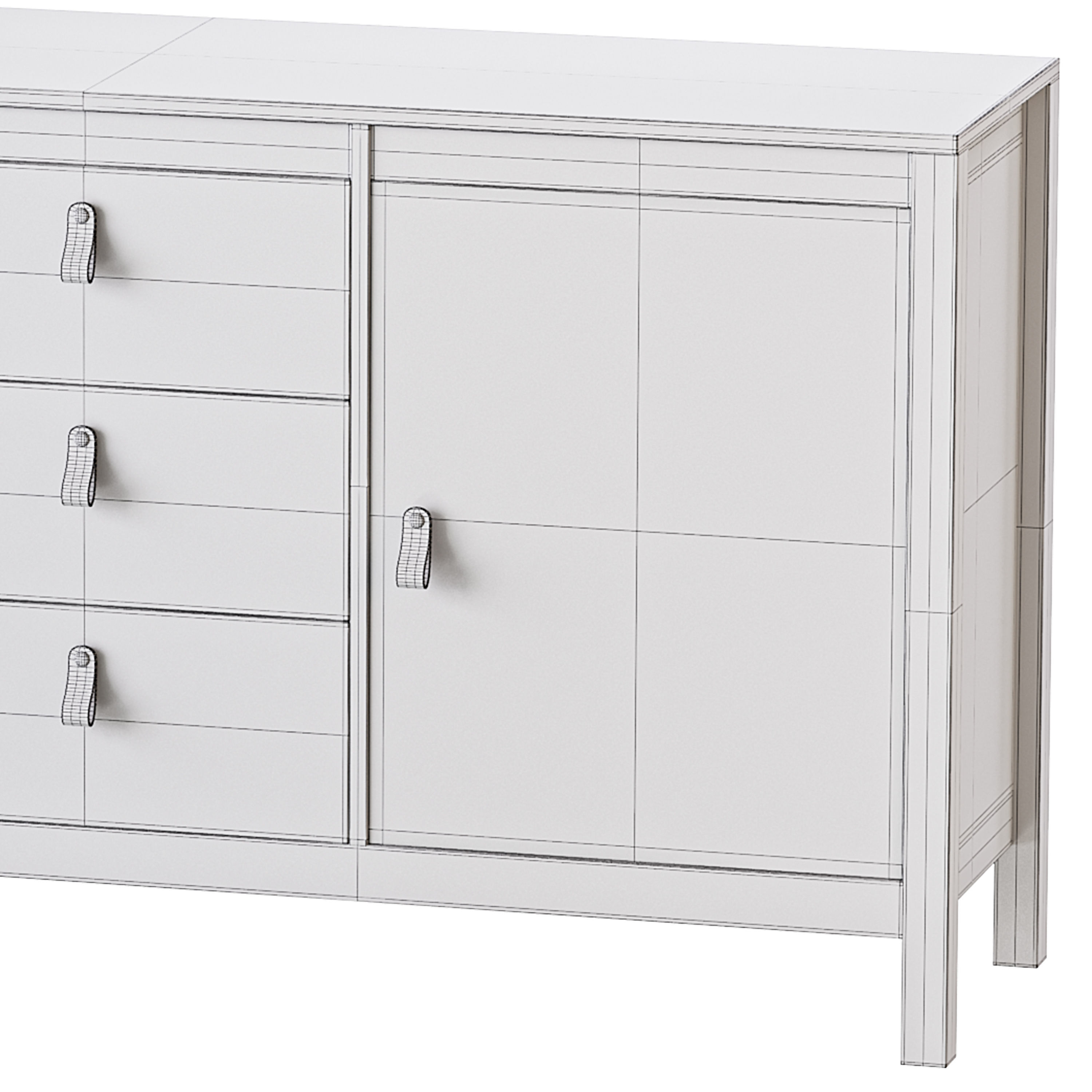 Mcintyre Wide 3 Drawer Sideboard 3D model_17