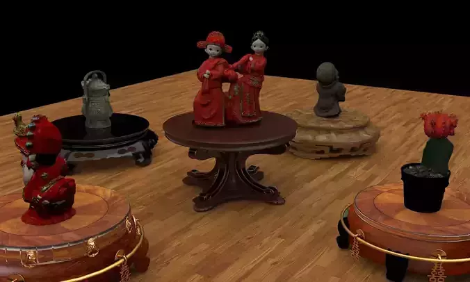  Chinese round display stand  