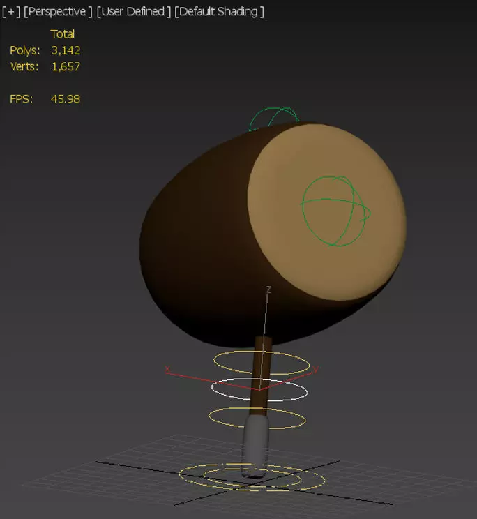 Cartoon Hammer - Ready to Animate 3D model