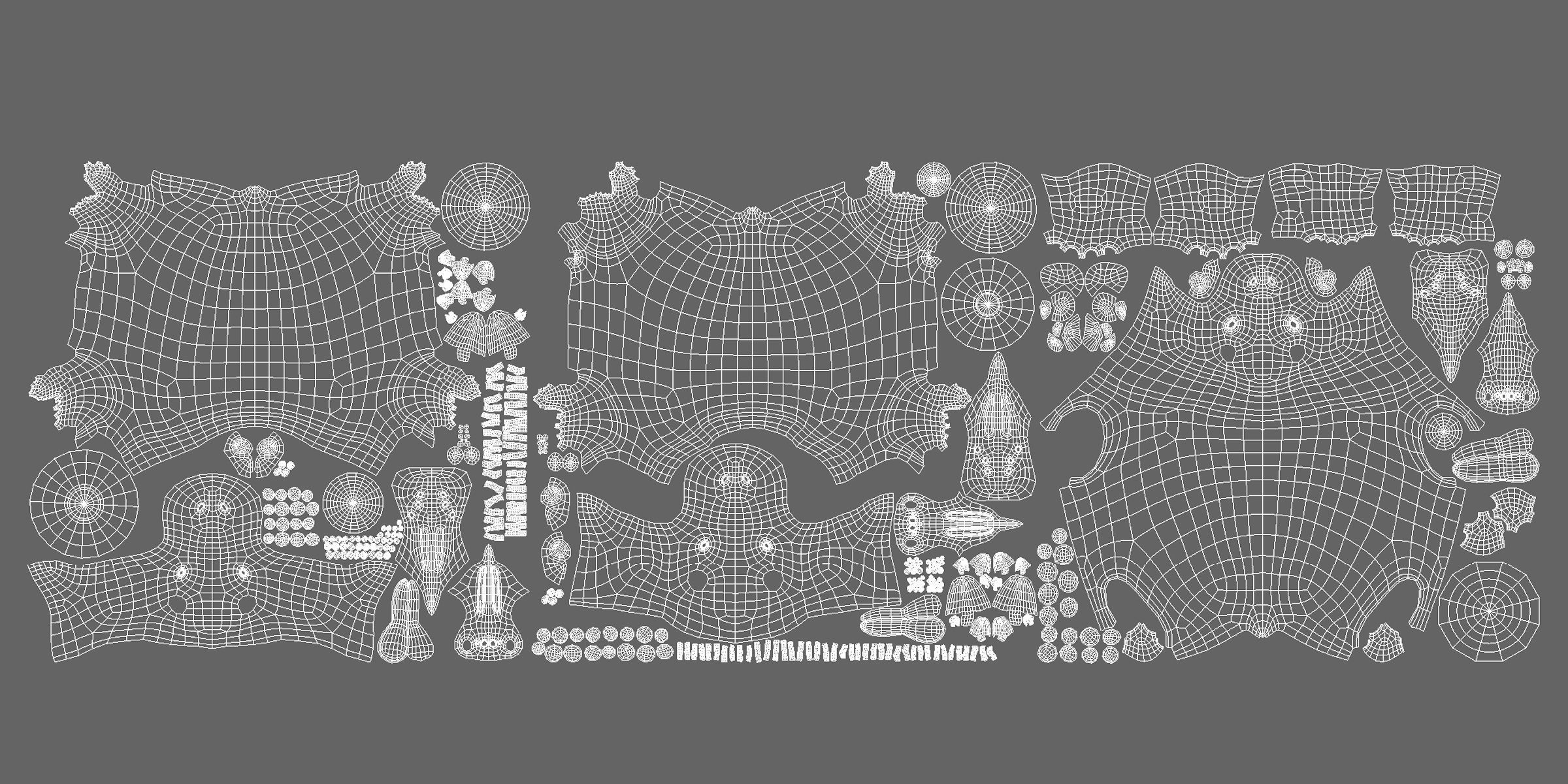 Hippopotamus Family Low-poly 3D model_7