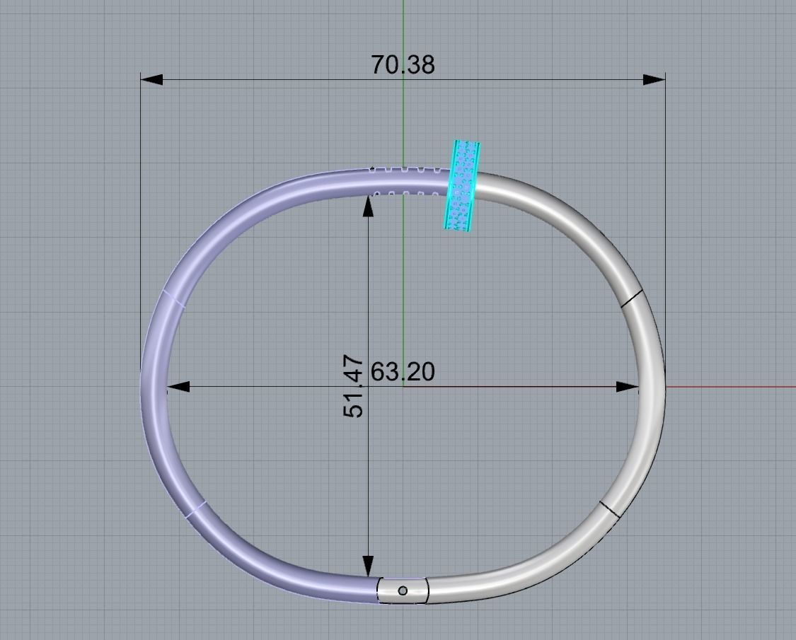 Bracelet Just un clou  3D print model_3