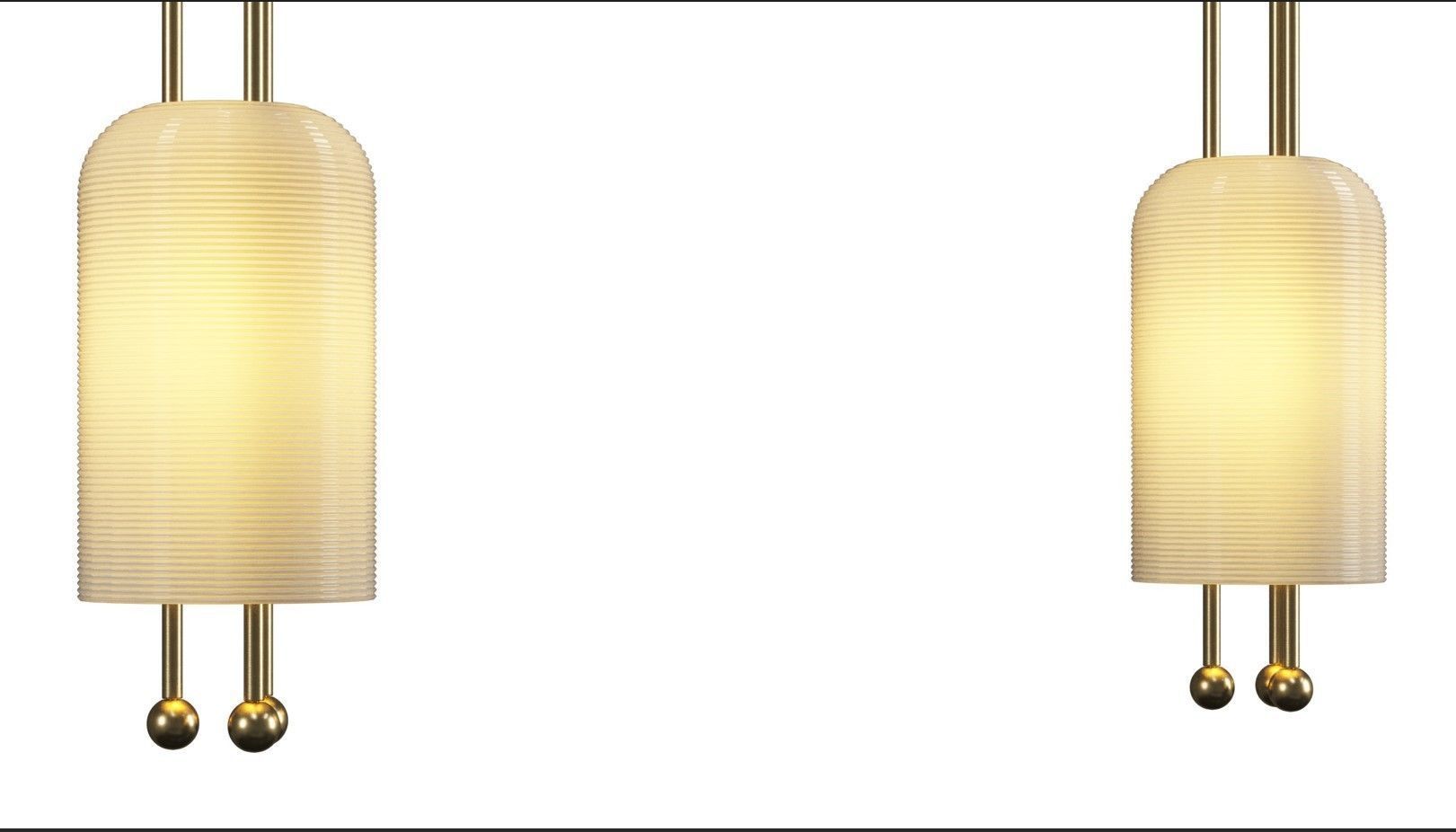 Apparatus Lantern 2 Pendant Low-poly 3D model_3