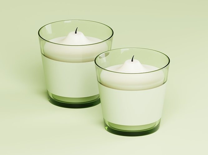 Candle Glass Jar 3D Model Low-poly 3D model