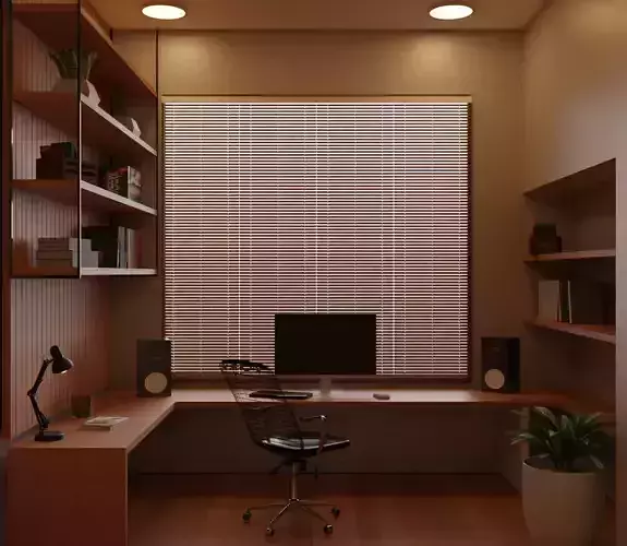 Desktop low poly realistic picture