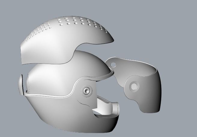 motorcycle helmet 3D model_1