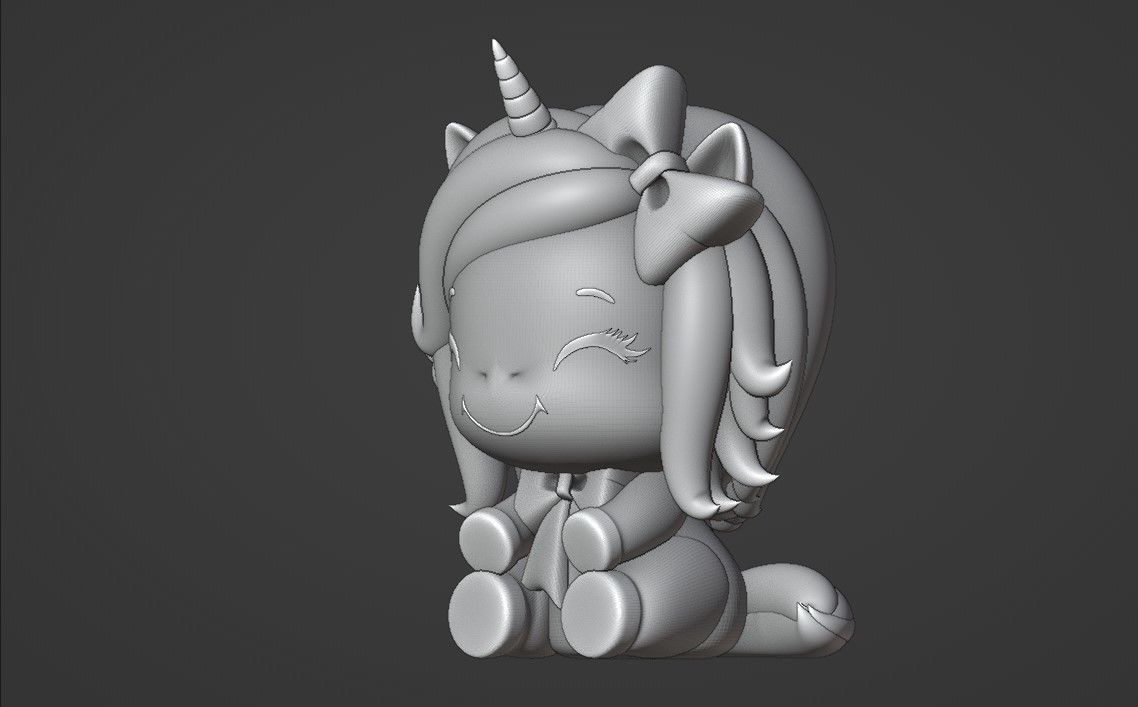 unicorn 3D print model_6