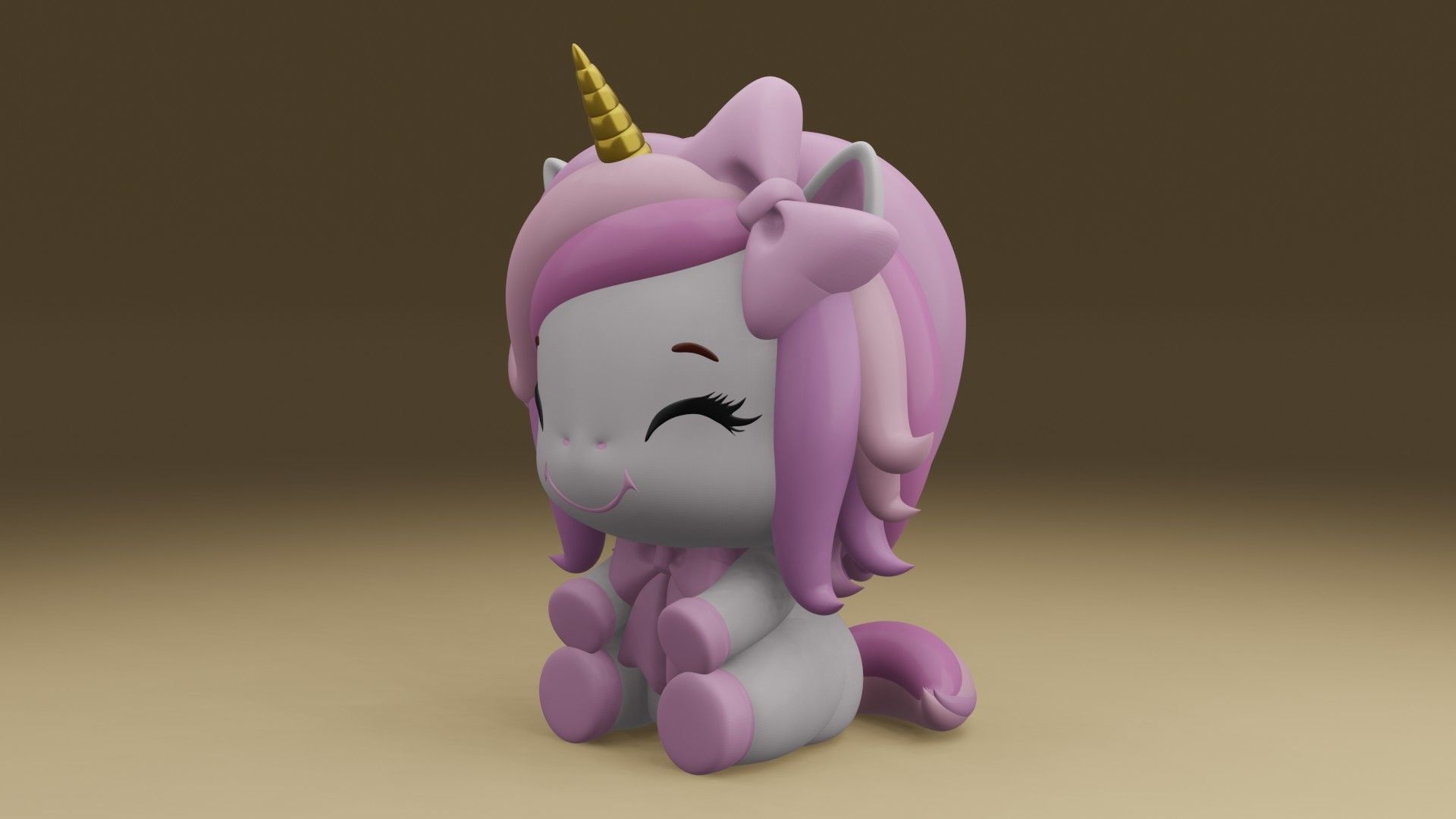 unicorn 3D print model_14