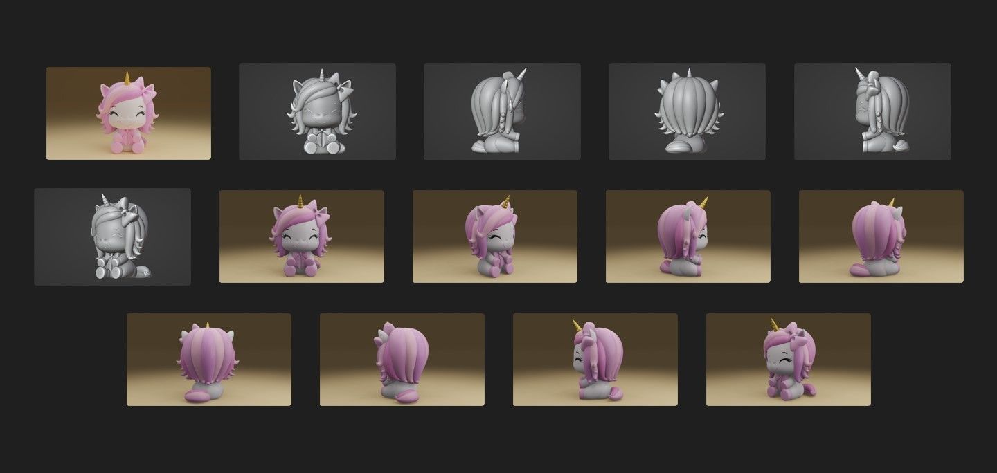 unicorn 3D print model_1