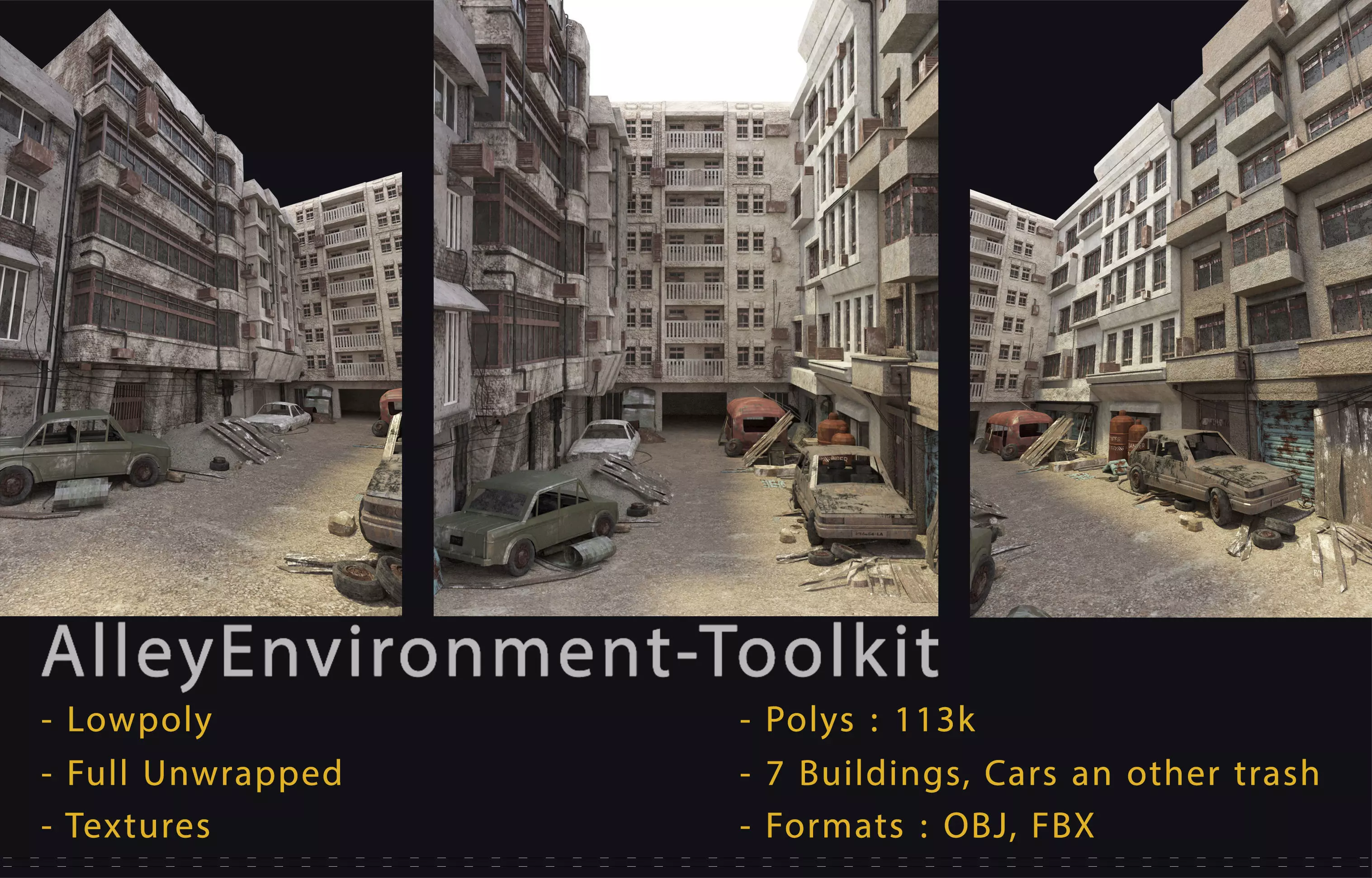 AlleyEnvironment-Toolkit Low-poly 3D model