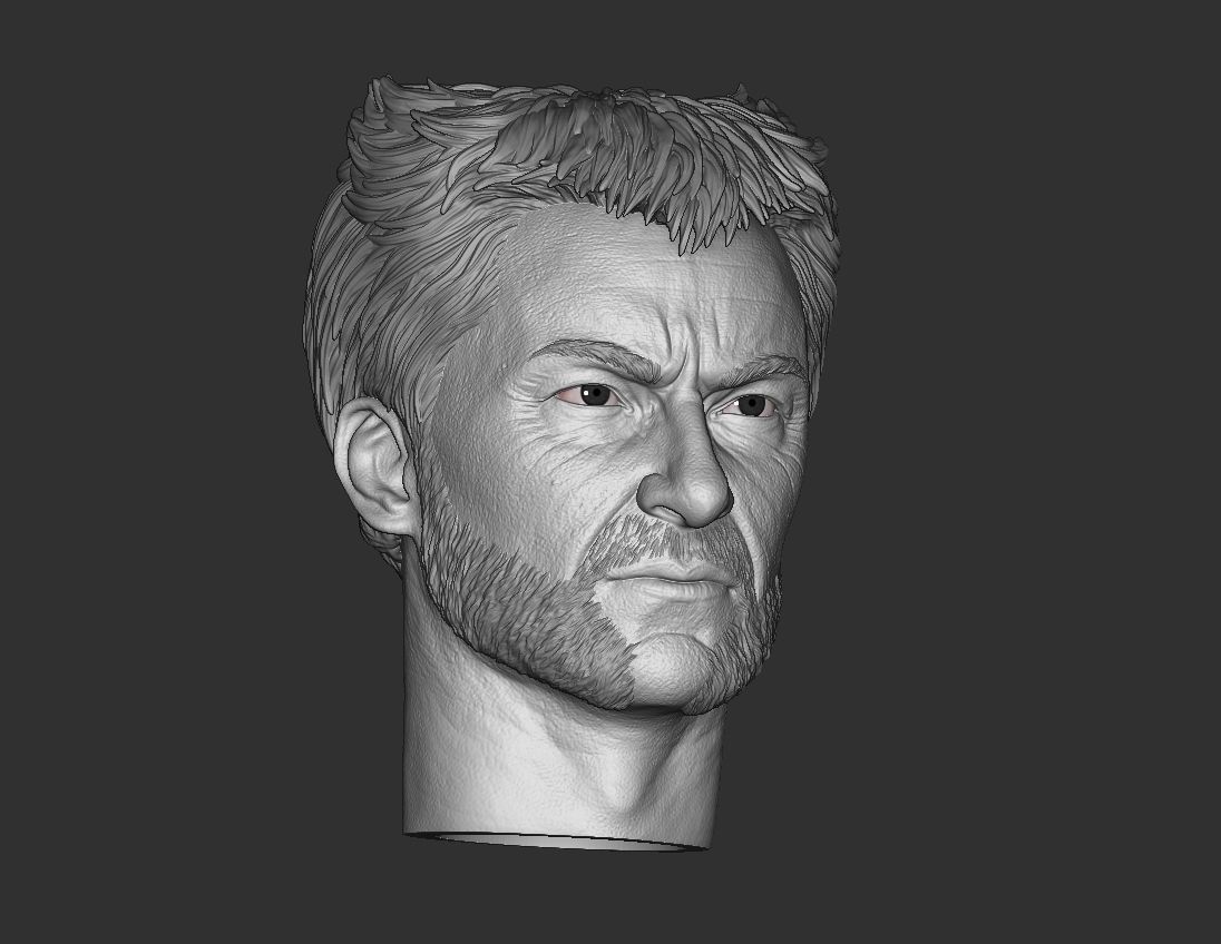 Wolverine Hugh Jackman Head 3D print model_10