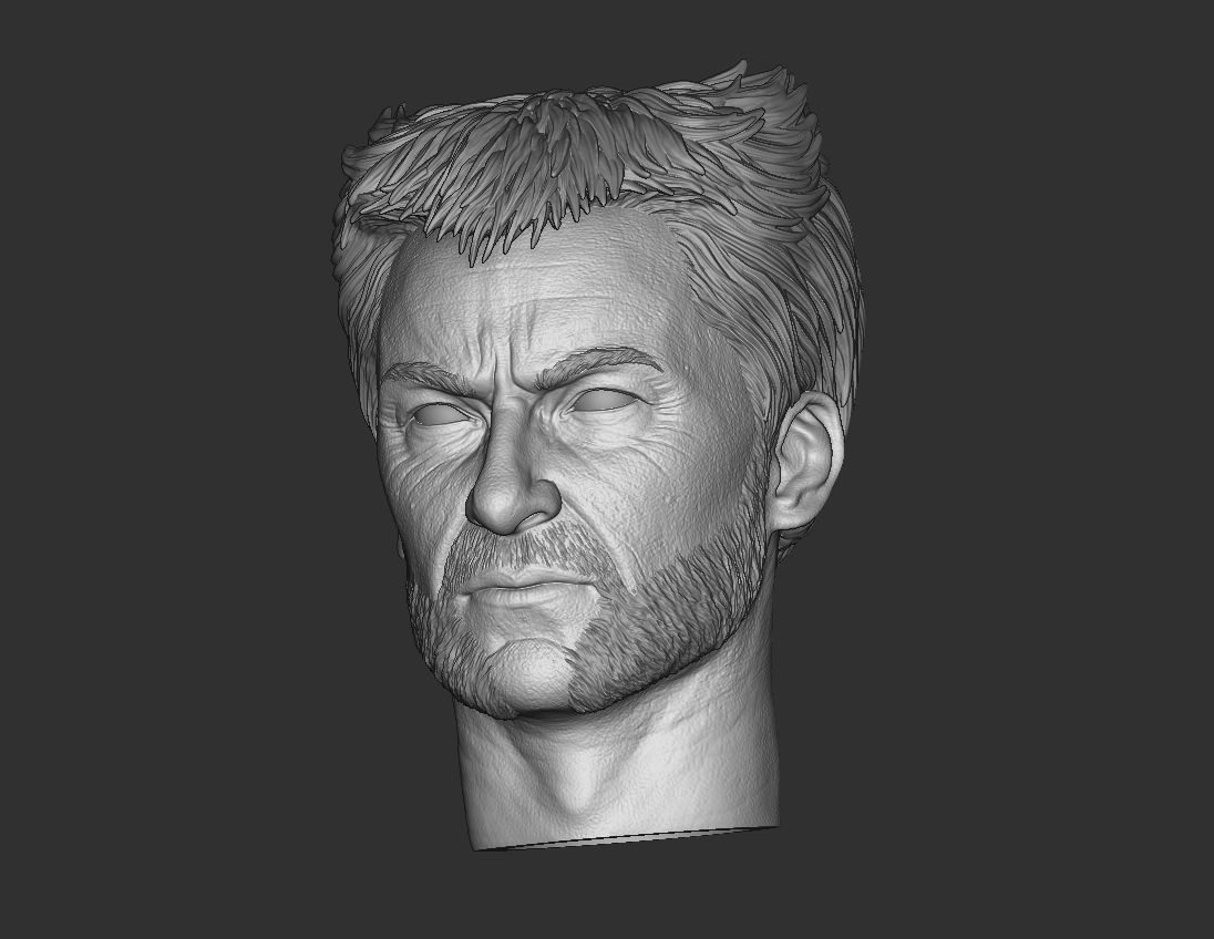 Wolverine Hugh Jackman Head 3D print model_7