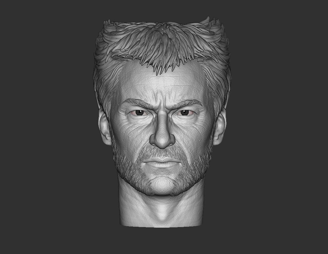 Wolverine Hugh Jackman Head 3D print model_1