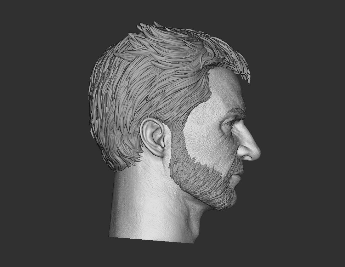 Wolverine Hugh Jackman Head 3D print model_3