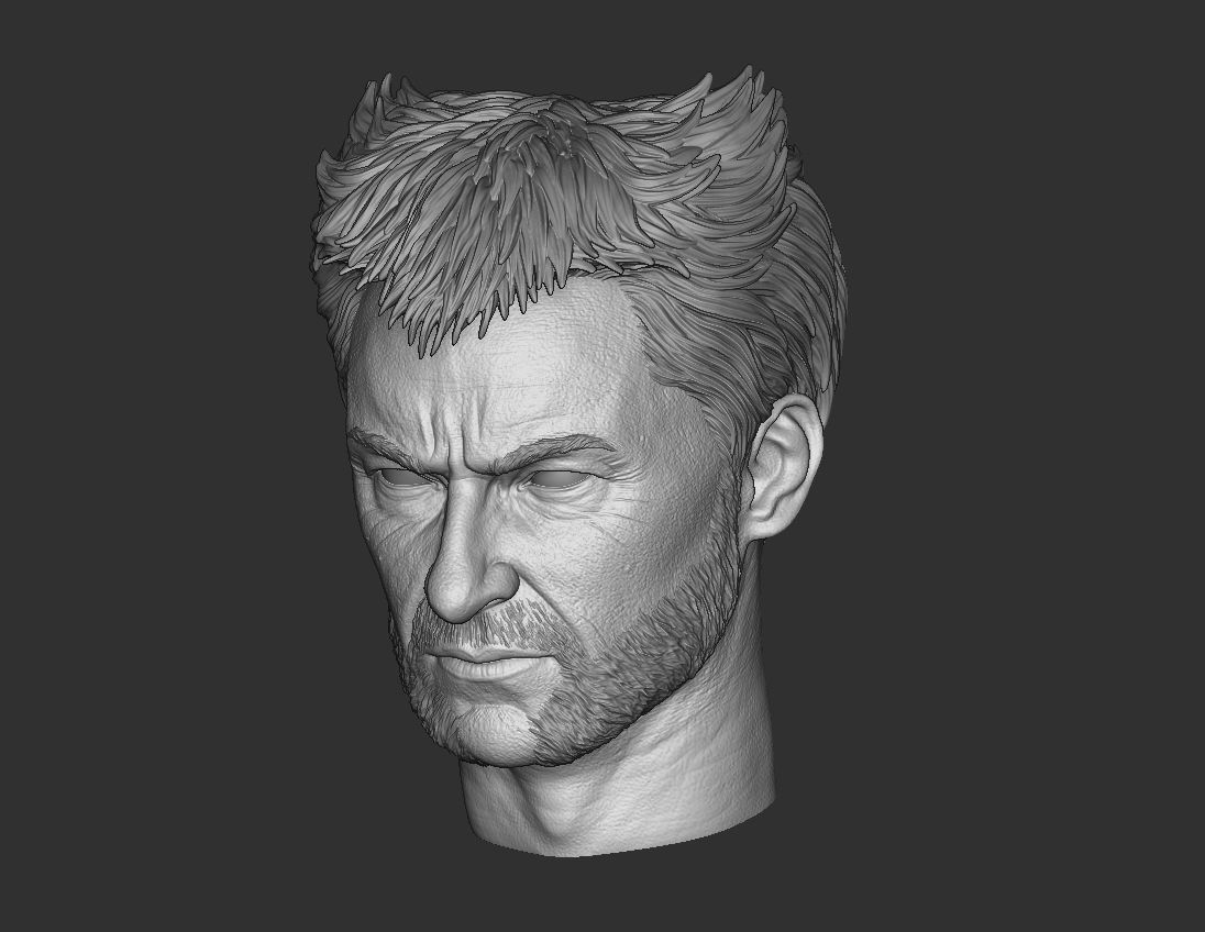 Wolverine Hugh Jackman Head 3D print model_8