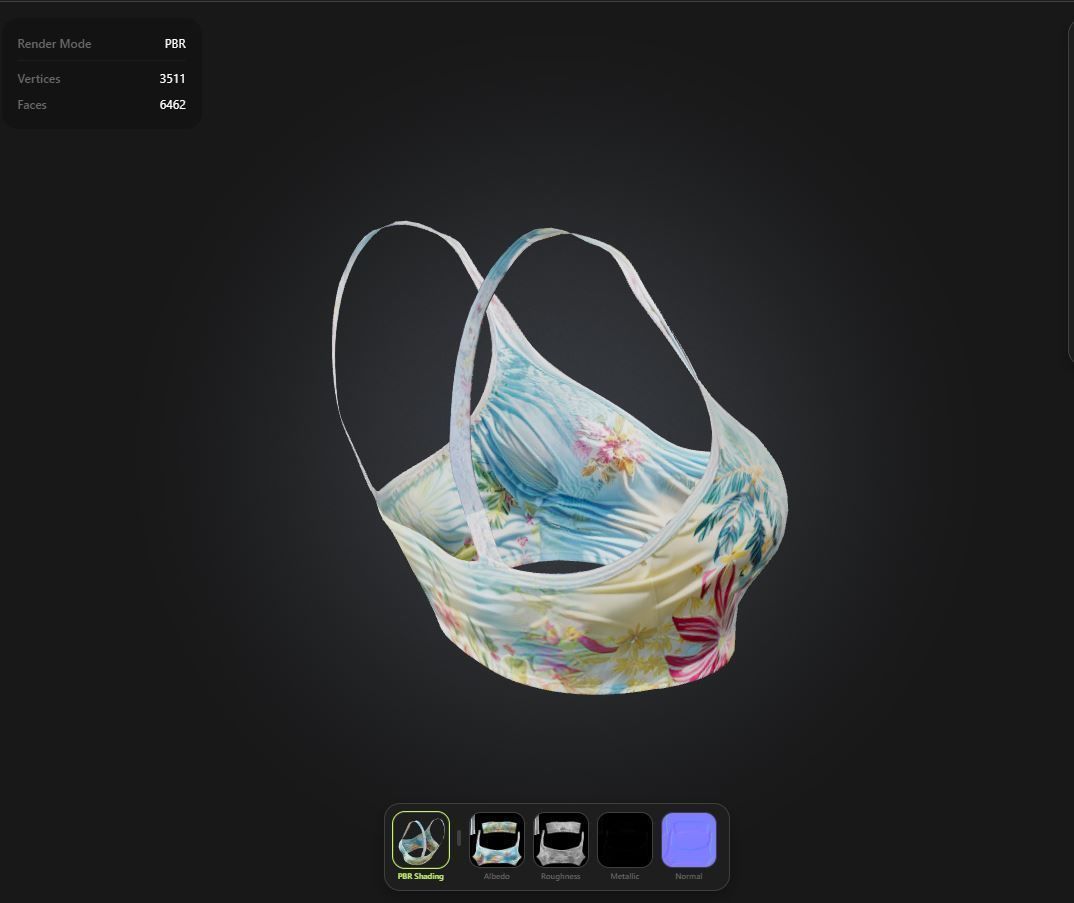 Summer Top PBR 4k Low-poly 3D model_1