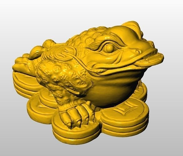 Feng shui money toad Free 3D print model