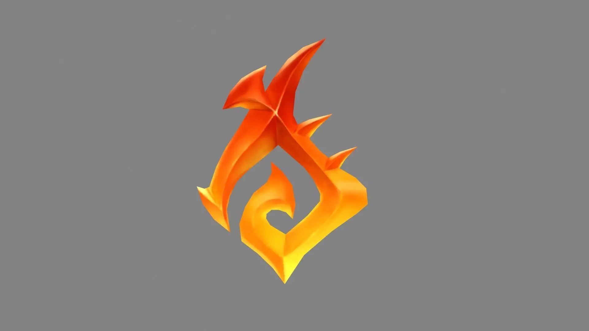 Cartoon Citrine - Game Jewel - Rune Gems - Yellow crystal Low-poly 3D model_0