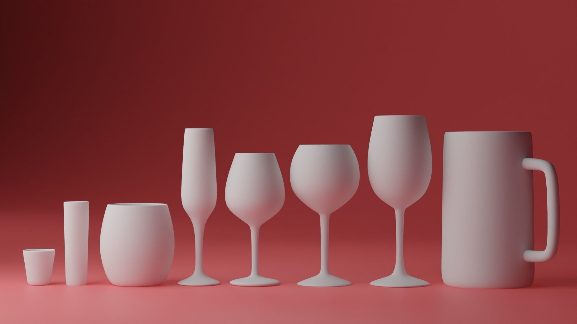 Drinking Glass Base Bundle 15 set 3D model_19