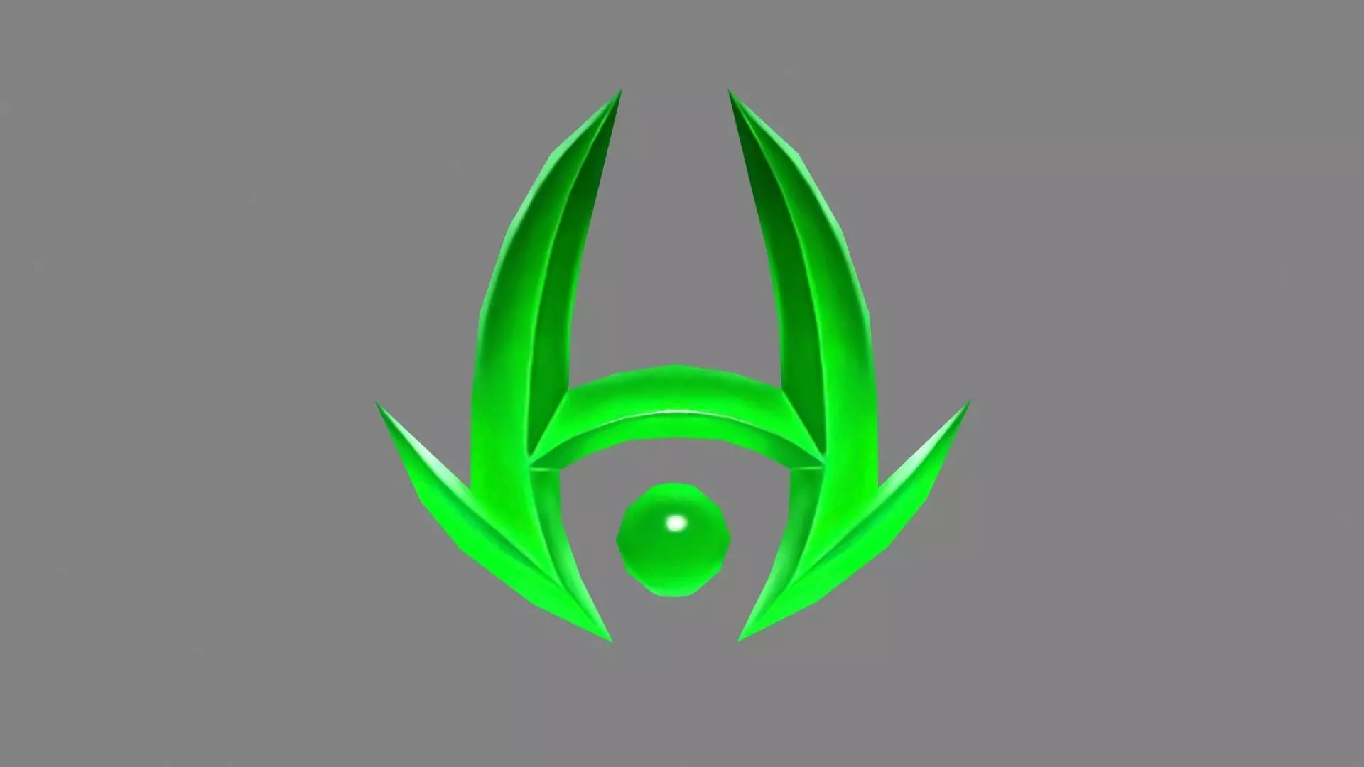 Cartoon emerald - Game Jewel - Rune Gems - Green crystal Low-poly 3D model_0