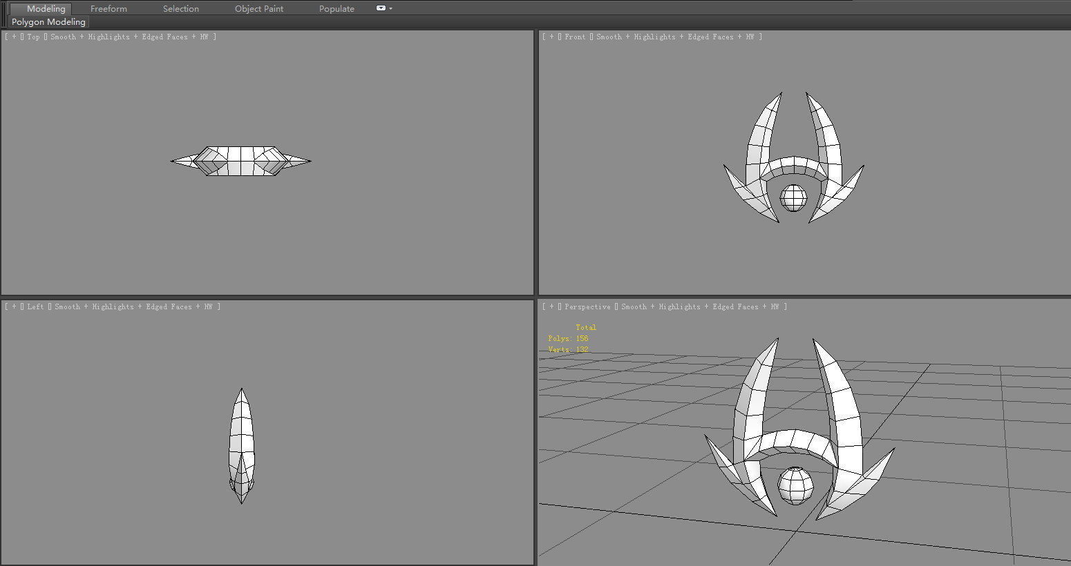 Cartoon emerald - Game Jewel - Rune Gems - Green crystal Low-poly 3D model_5