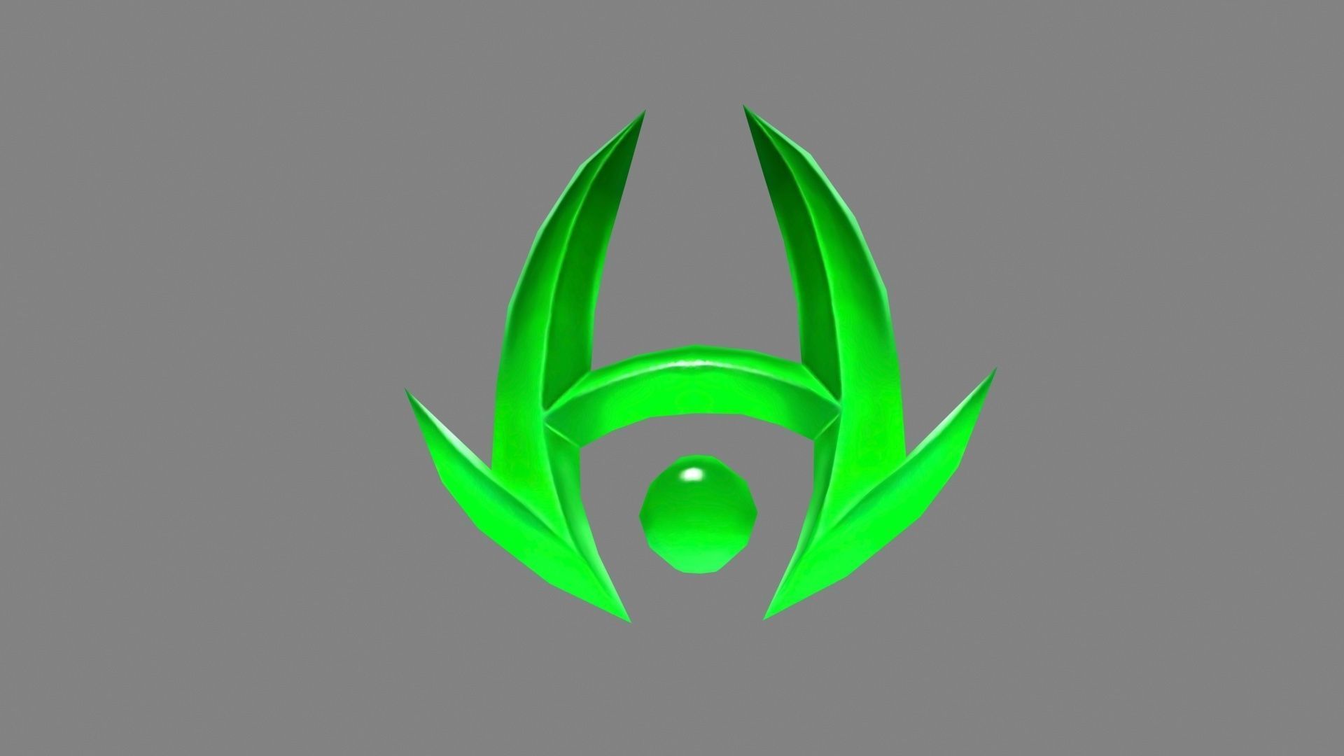 Cartoon emerald - Game Jewel - Rune Gems - Green crystal Low-poly 3D model_2