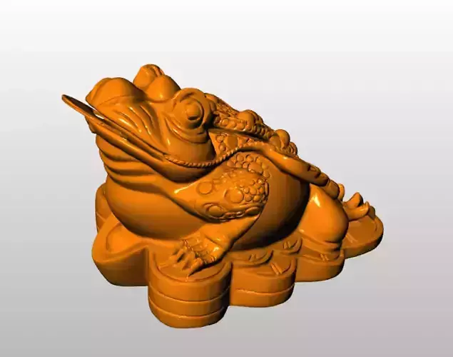 Feng shui money toad  2 Free 3D print model