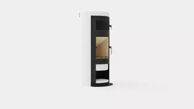 Heta Scan-Line Turin B Fireplace Low-poly 3D model