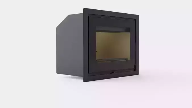 Heta Scan-Line Panorama fireplace insert Fireplace Low-poly 3D model