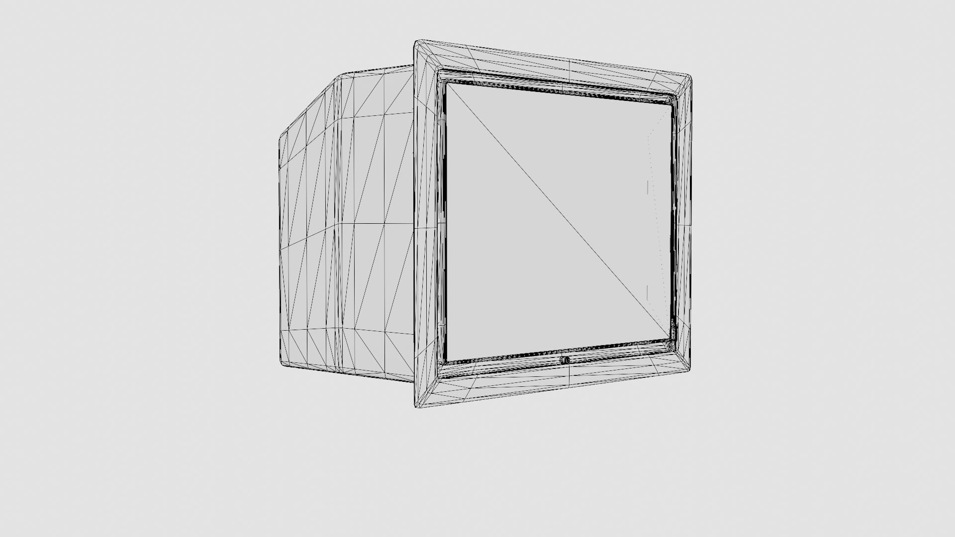 Heta Scan-Line Panorama fireplace insert Fireplace Low-poly 3D model_7