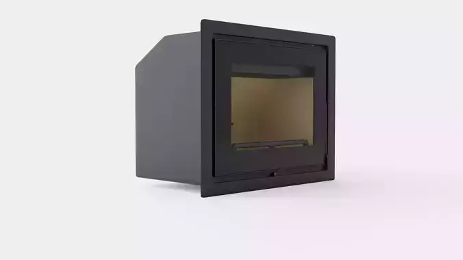 Heta Scan-Line Panorama fireplace insert Fireplace Low-poly 3D model