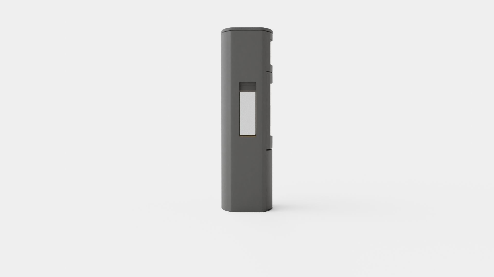 Heta Scan-Line Side glass Fireplace Low-poly 3D model_2