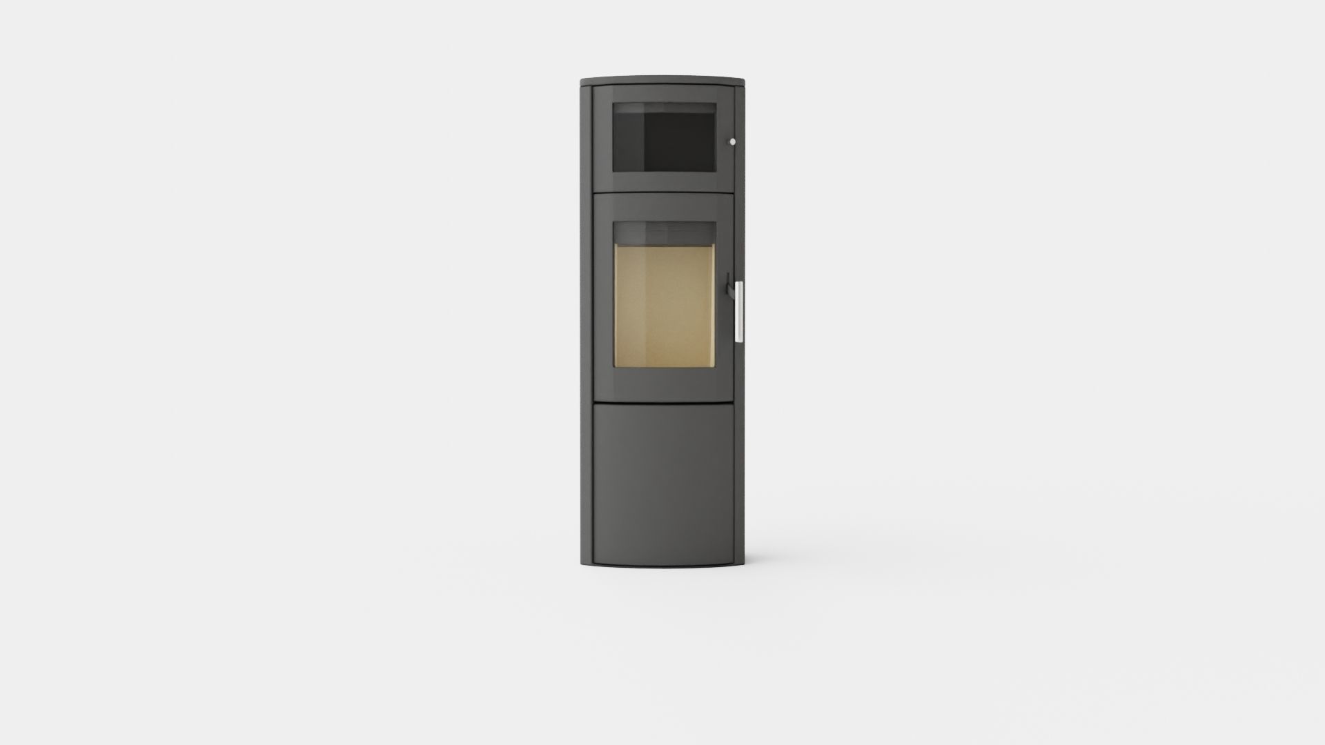 Heta Scan-Line Side glass Fireplace Low-poly 3D model_1